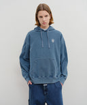 GARMENT DYED HOODIE IN BLUE