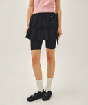 W LAYERED RUFFLE SKIRT IN BLACK image 1