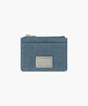 CLASSIC LOGO ZIP CARD WALLET IN BLUE image 1