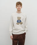 DOODLE BEAR SWEATSHIRT IN OATMEAL image 7
