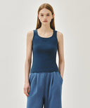 W REGULAR LOGO SLEEVELESS IN BLUE image 1