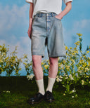[MARITHE_DISNEY] MICKEY_W BERMUDA DENIM PANTS IN LIGHT BLUE image 1
