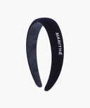 REGULAR LOGO VELVET HAIR BAND IN DARK NAVY image 1