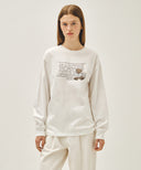 DOODLE CLASSIC LOGO LONG SLEEVE TEE IN WHITE image 1
