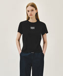 W SMALL CLASSIC LOGO TEE IN BLACK image 1