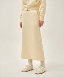 W CLASSIC LOGO SWEAT LONG SKIRT IN BUTTER image 1