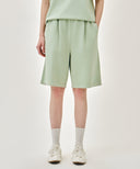 OUTLINE CLASSIC LOGO DYEING BERMUDA SWEAT SHORTS IN MINT image 1