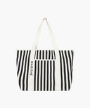 REGULAR LOGO BIG COTTON BAG IN STRIPE image 1