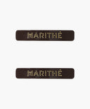 REGULAR LOGO METAL BALL HAIR PIN 2PACK IN BROWN image 1
