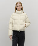W BASIC CROP DOWN JACKET IN IVORY image 1