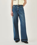 W SUMMER SEMI WIDE DENIM PANTS IN BLUE image 1