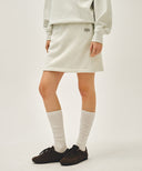 W VINTAGE CLASSIC LOGO SWEAT MINI SKIRT IN OATMEAL image 5