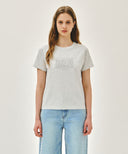 W CLASSIC LOGO TEE IN LIGHT HEATHER GREY image 1