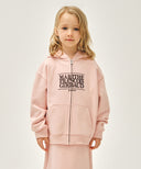 KIDS CLASSIC LOGO EMBROIDERY HOODIE ZIP-UP IN SALMON image 1