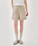 W EASY LINEN SHORTS IN LIGHT BEIGE image 1