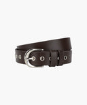 W EYELET BUCKLE BELT IN BROWN image 1