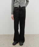 W COTTON CURVED LINE PANTS IN BLACK image 1