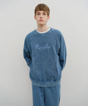 GARMENT DYED SWEATSHIRT IN BLUE