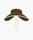 CIRCLE LOGO WIDE SUN VISOR IN IVORY image 1