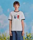 [MARITHE_DISNEY] MICKEY_FRENCH RINGER TEE IN WHITE image 1
