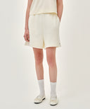 W REGULAR LOGO SWEAT SHORTS IN IVORY image 1