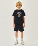 KIDS RAGLAN HALF SWEAT SET-UP IN NAVY image 1