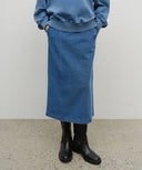 W EMBROIDERY CLASSIC LOGO SWEAT SKIRT IN BLUE image 1
