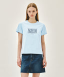 W CLASSIC LOGO TEE IN ICE BLUE image 1