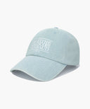 DENIM WASHING CLASSIC LOGO COVERED CAP IN LIGHT BLUE image 1