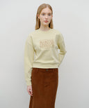 W CLASSIC LOGO CROP SWEATSHIRT IN SKY BLUE image 11