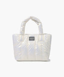 CLASSIC LOGO MATT METALLIC PADDING BAG IN IVORY image 1
