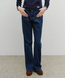 W SLIM BOOT-CUT DENIM PANTS IN BLUE image 1
