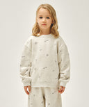 KIDS ALL OVER SWEATSHIRTS IN OATMEAL image 1