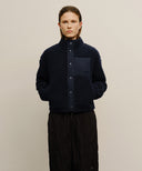 MARITHÉ SPORT W FLEECE CROP JACKET IN NAVY image 1