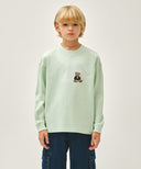 KIDS DOODLE CLASSIC LOGO LONG SLEEVE TEE IN MINT image 1