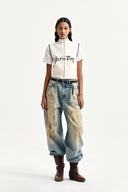 MATIN SPELL POINT KNIT ZIP UP VEST IN IVORY image 5