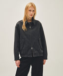 DENIM HARRINGTON JACKET IN GRAY image 7