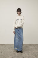 COLOR TRIM LINE LOGO PULLOVER IN IVORY image 11
