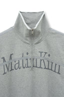 CUT OUT HALF ZIP SWEATSHIRT FOR MEN IN GRAY image 5