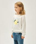KIDS CITRON KNIT PULLOVER IN IVORY image 2