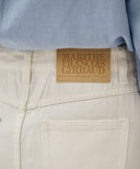W DENIM MAXI SKIRT IN OFF WHITE image 5