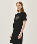 W VINTAGE CLASSIC LOGO HALF SWEATSHIRT IN HEATHER GREY image 2