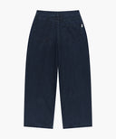 M WIDE FIT TUCK SUMMER DENIM PANTS IN INDIGO