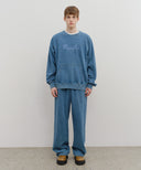 GARMENT DYED SWEAT PANTS IN BLUE image 8