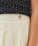 KIDS W MARINE PLEATED SKIRT IN IVORY image 2