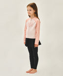 KIDS W ZIP UP RASHGUARD & SKIRT SET-UP IN PINK image 2