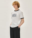 AEROCOOL CRACK CLASSIC LOGO RINGER TEE IN WHITE image 2