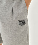 KIDS CLASSIC LOGO BERMUDA ONE TUCK SWEAT SHORTS IN HEATHER GREY image 2