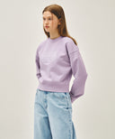 W CLASSIC LOGO CROP SWEATSHIRT IN LAVENDER image 2