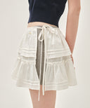 W LAYERED RUFFLE SKIRT IN WHITE image 2